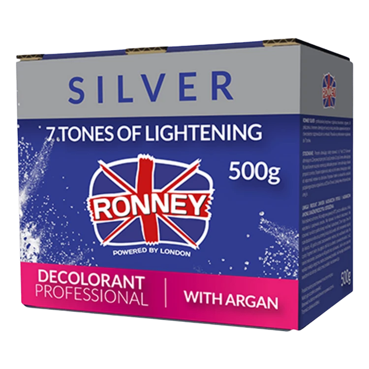 Ronney profesjonalny rozjaśniacz do włosów argan silver 7 tonów