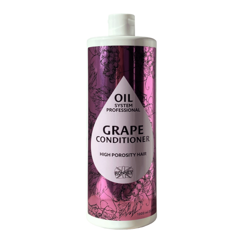 RONNEY Professional Oil System High Porosity Hair - Odżywka GRAPE 1000 ml