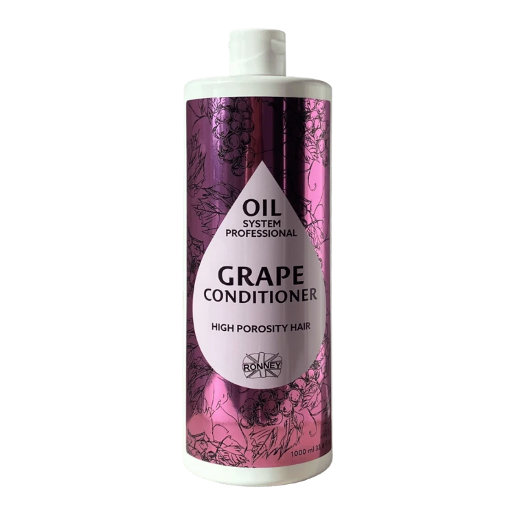 RONNEY Professional Oil System High Porosity Hair - Odżywka GRAPE 1000 ml