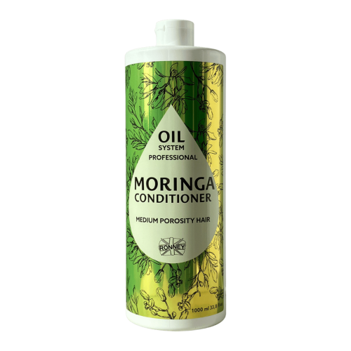 RONNEY Professional Oil System Medium Porosity Hair - Odżywka MORINGA 1000 ml