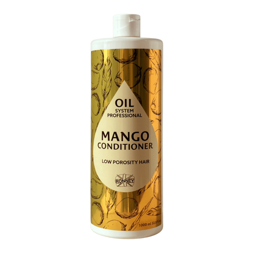 RONNEY Professional Oil System Low Porosity Hair - Odżywka MANGO 1000 ml