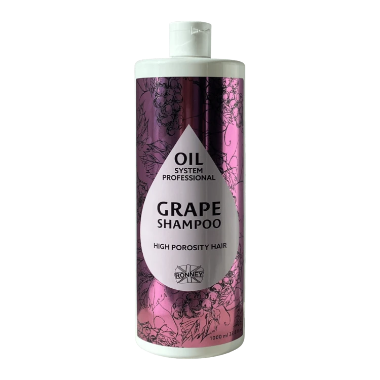 RONNEY Professional Oil System High Porosity Hair - Szampon GRAPE  1000 ml