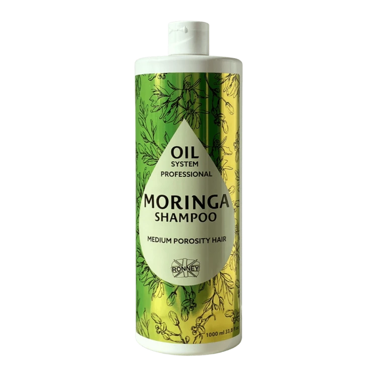 RONNEY Professional Oil System Medium Porosity Hair - Szampon MORINGA  1000 ml
