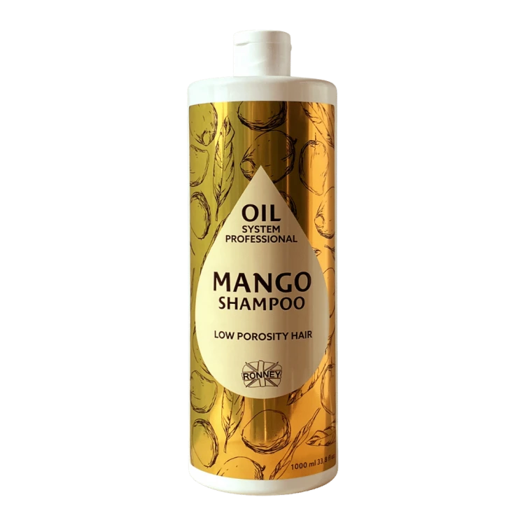 RONNEY Professional Oil System Low Porosity Hair - Szampon MANGO 1000 ml