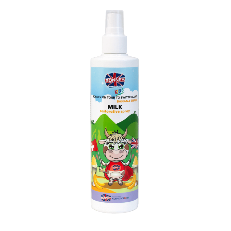RONNEY Dla dzieci  - Delikatne mleczko do włosów BANANOWY SHAKE 285 ml RCH 00168