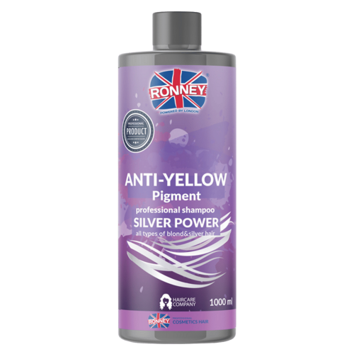RONNEY Professional Szampon SILVER POWER Anti-Yellow Pigment 1000ml RCH 00049